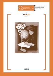 Volumen 8, número 35. Revista Questiones Publicitarias. En portada un anuncio de principios de siglo de la empresa de óptica Cottet. En el se ve a una mujer con gafas escribiendo.